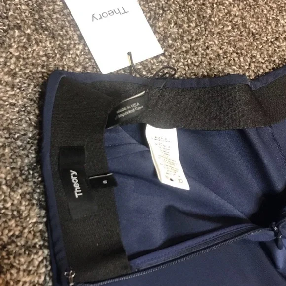 NWOT THEORY NAVALANE Stretch Skinny Navy Pants Size 0 - Picture 6 of 6
